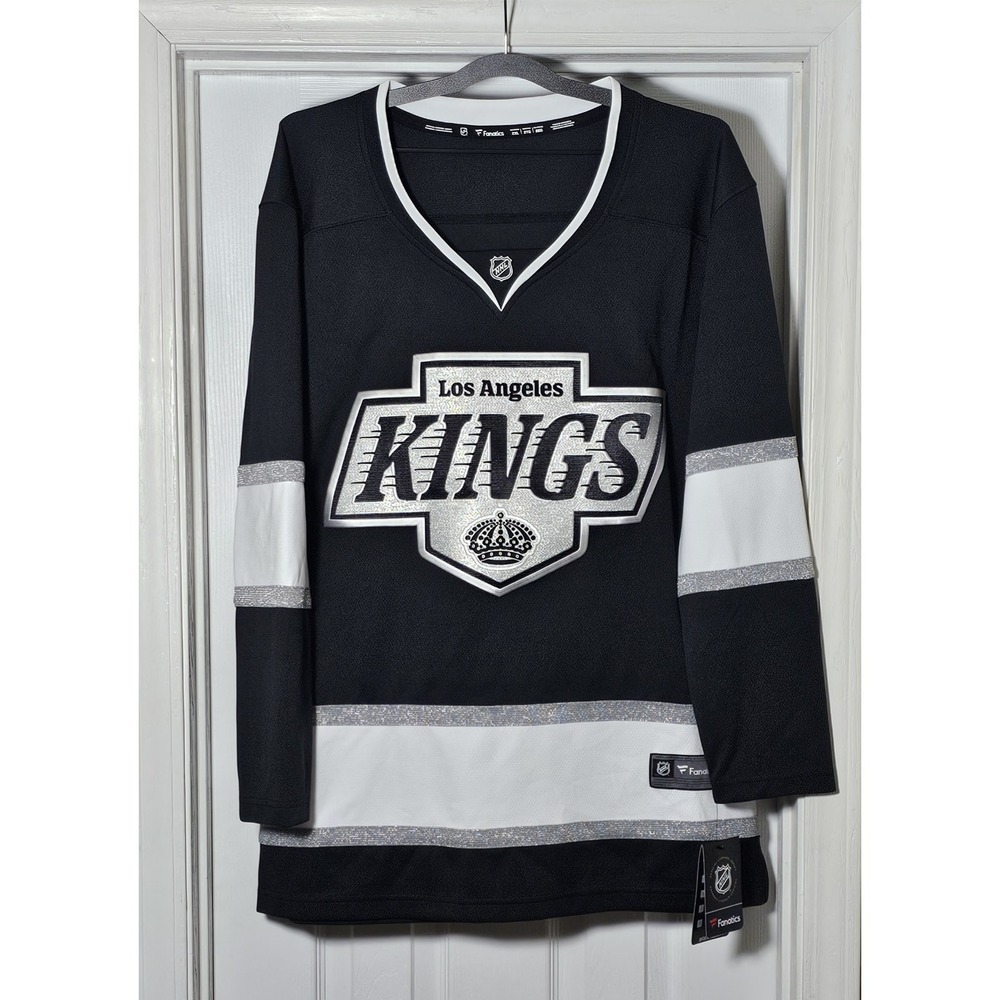 Women's Fanatics Black NHL Los Angeles Kings Home Breakaway Hockey Jersey Sz 2XL
